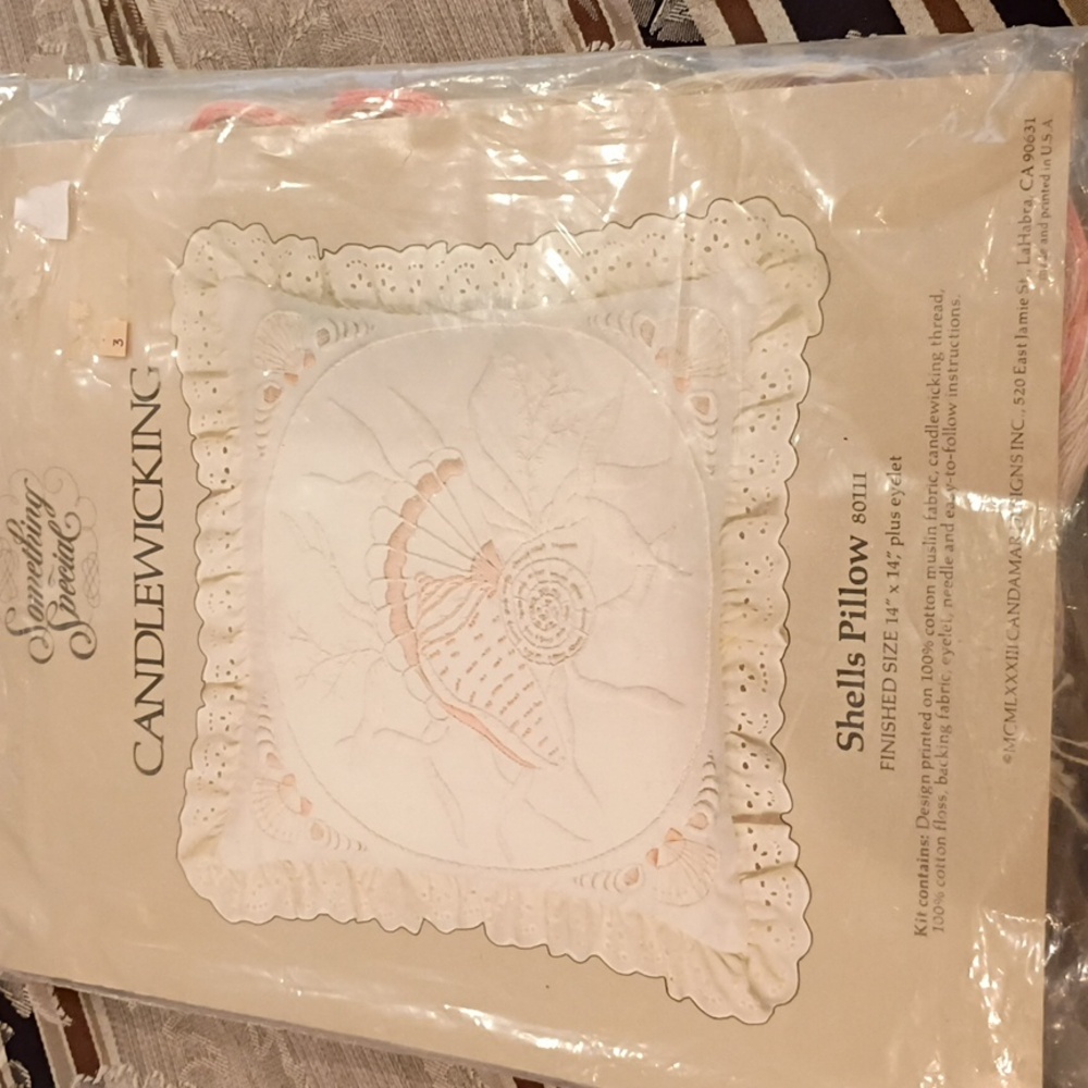 Candle Wicking Pillow Kits X3-Shells Pillow, Heart Pillow, Floral Pillow